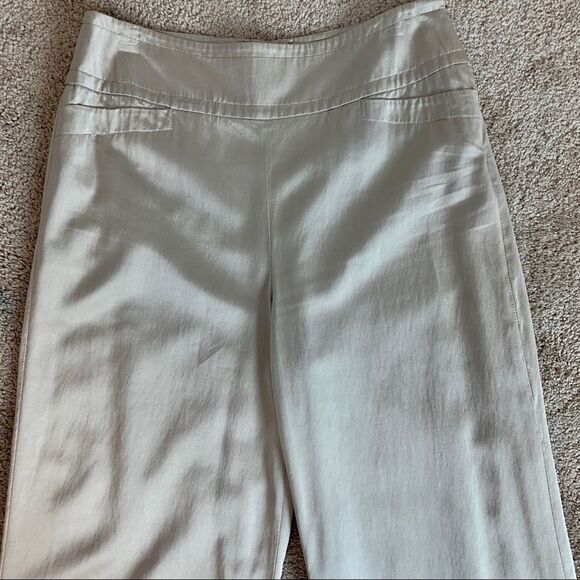 Donna Karan black label Ivory cream satin pants - Picture 5 of 12